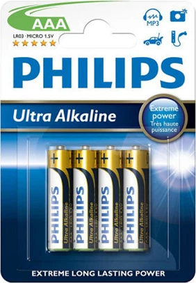 Philips Bateri AAA Ultra Alkalin 4 set