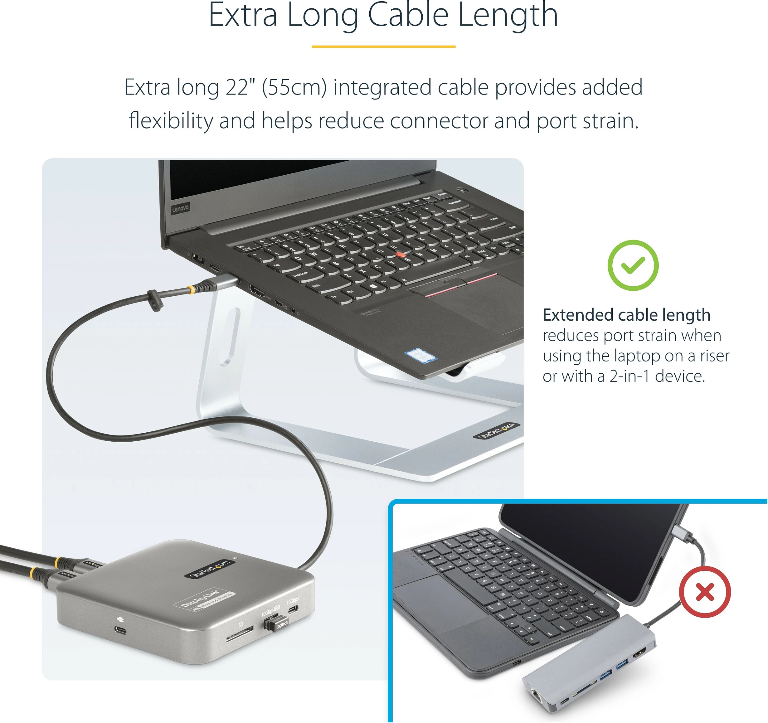 Docking station USB-C StarTech, Dual HDMI 4K 60Hz, USB-A/USB-C 10Gbps, 100W PD, GbE, SD/MMC, Space Gray
