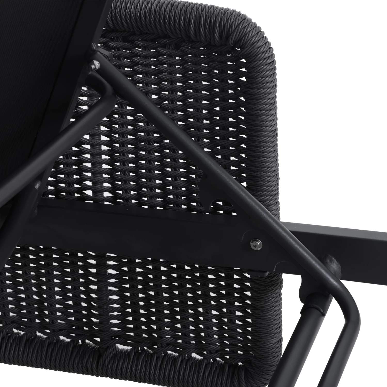 Shezlong alumini, seri Destiny, ngjyrë qymyr, ratan gri, Candeo