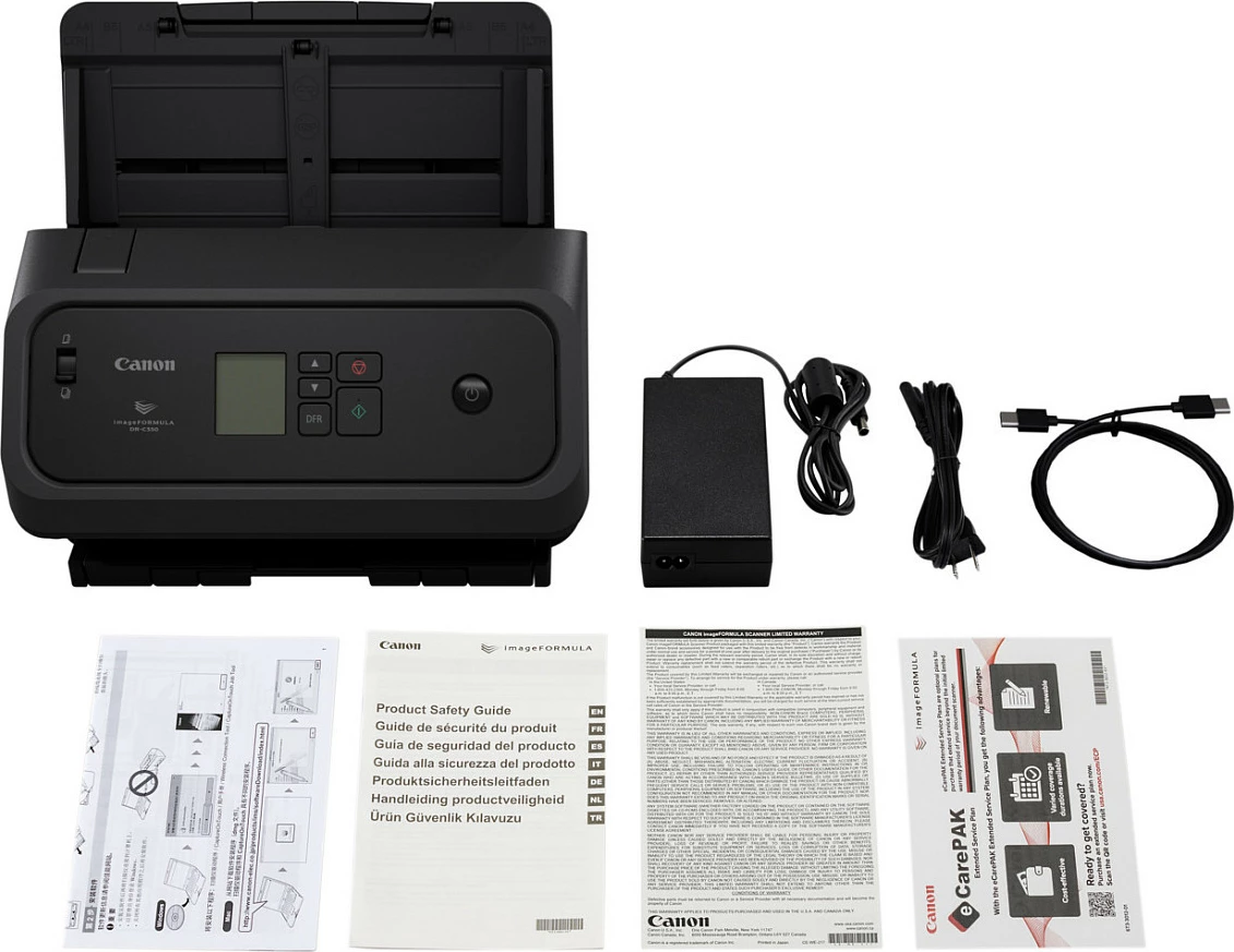 Skaner Canon imageFORMULA DR-C350, A4 ADF, duplex, 600x600 DPI, Ethernet/USB, i zi