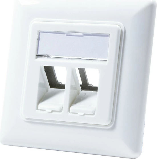 Kuti Keystone nën suva LogiLink, 2 module, e bardhë