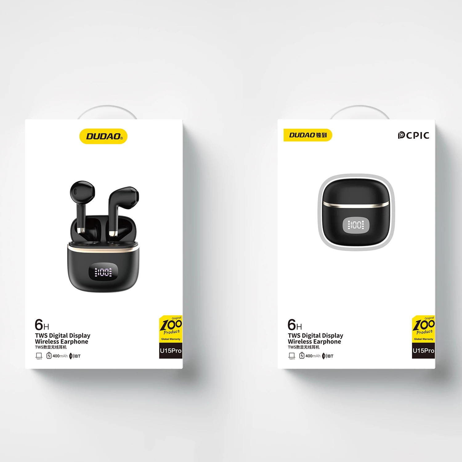 Kufje wireless Dudao U15Pro, in-ear, Bluetooth 5.3, e zezë