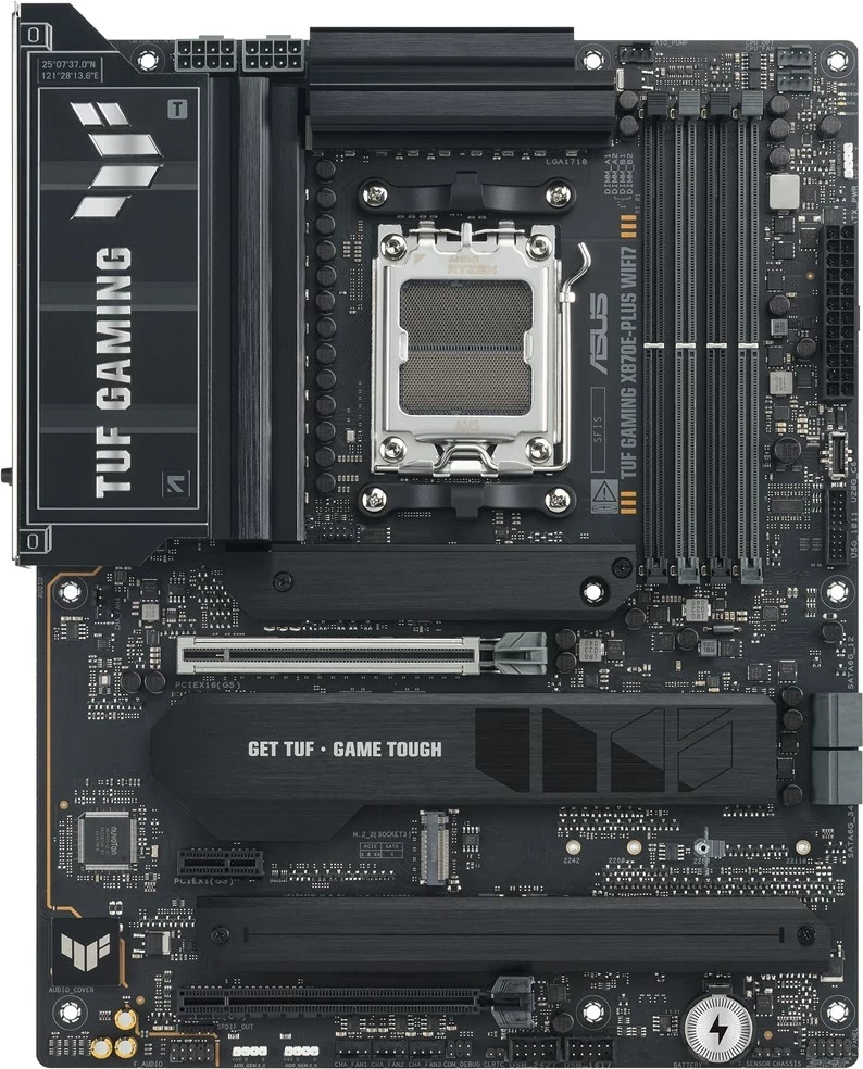 Pllakë amë ASUS TUF GAMING X870E-PLUS WIFI7, Socket AM5, ATX, Gri
