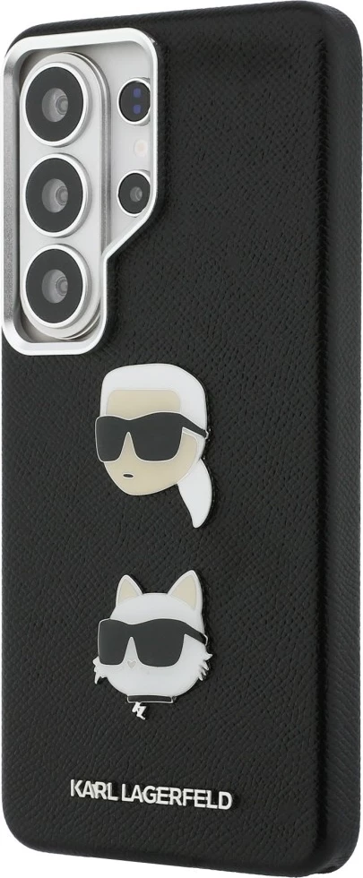 Mbështjellës Karl Lagerfeld Saffiano Double Heads Metal Hardcase për Samsung Galaxy S26 Ultra, i zi