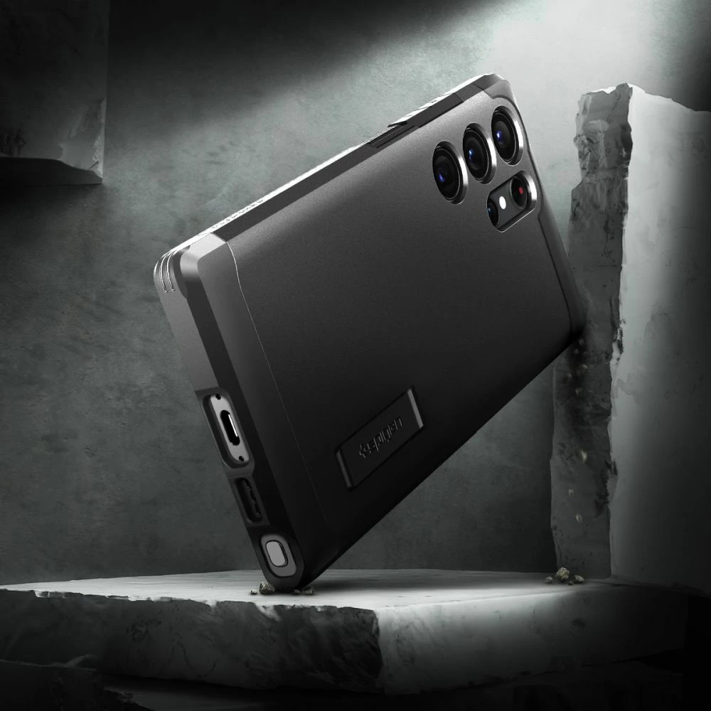 Mbështjellës Spigen Tough Armor për Samsung Galaxy S23 Ultra, i zi