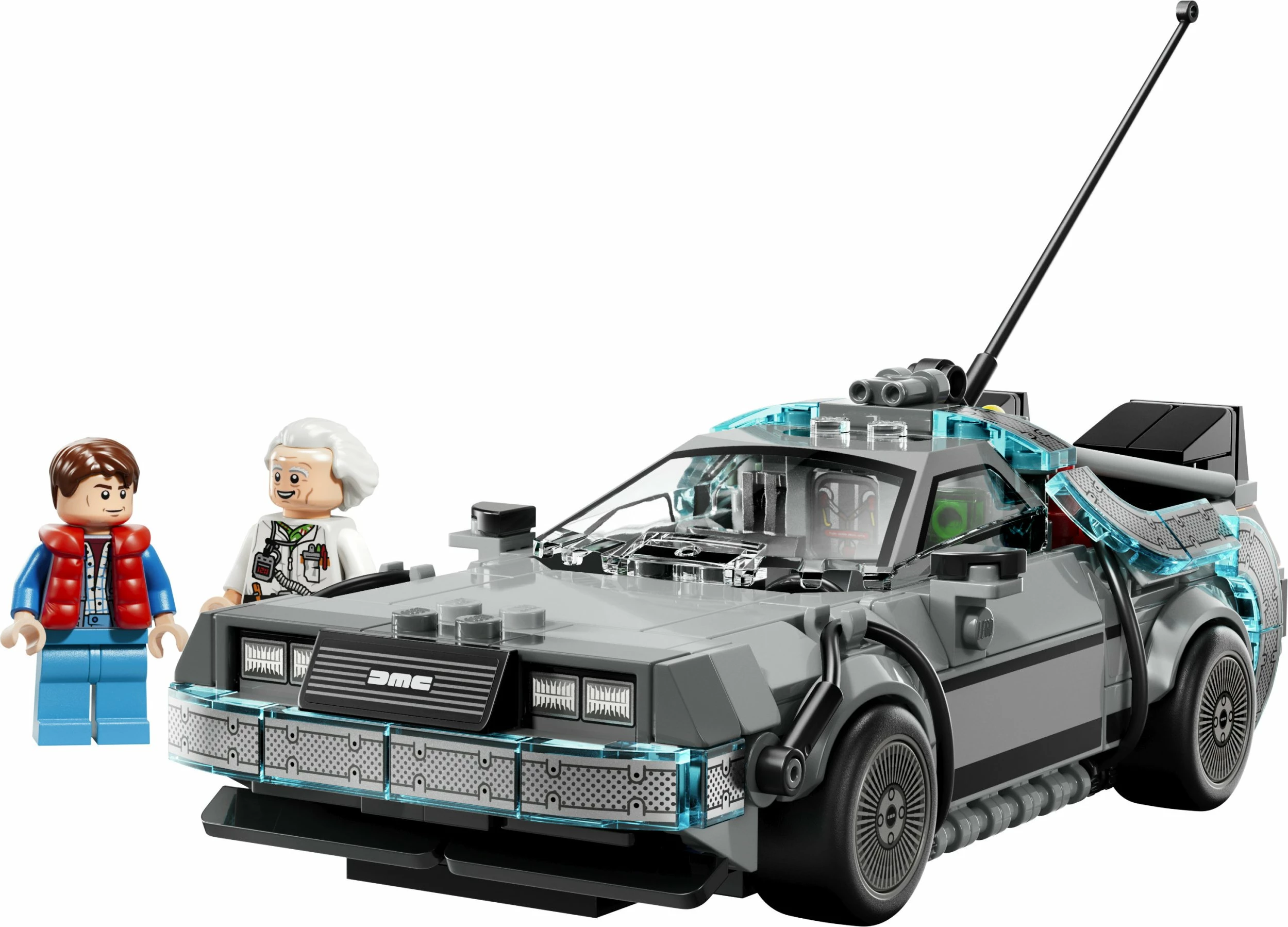 Set ndërtimi LEGO Speed Champions Time Machine Back to the Future 77256, 357 copë, 2 minifigura, 9+