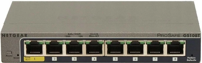 Switch Netgear GS108T SMART, 8x1Gb, Desktop, Gri