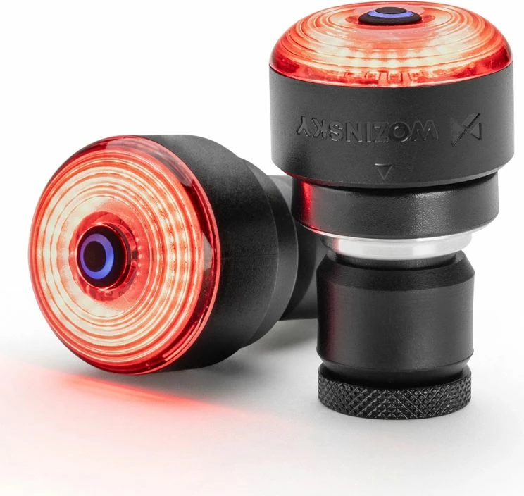 Drita të pasme të mençura për biçikletë Wozinsky WIS-01, të zeza, set 2 copë