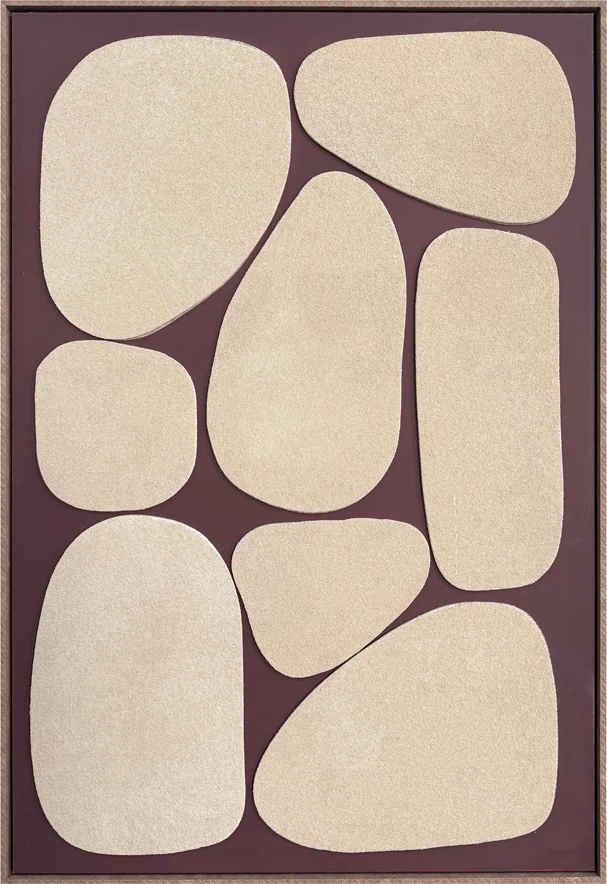 Pikturë dekorative BLOB, kanavacë, ngjyrë bezhë-kafe e errët, 80x120x4cm