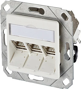 Prizë rrjeti METZ CONNECT BTR NETCOM 130B12D31102-E, 3x RJ-45, Cat6a, e bardhë