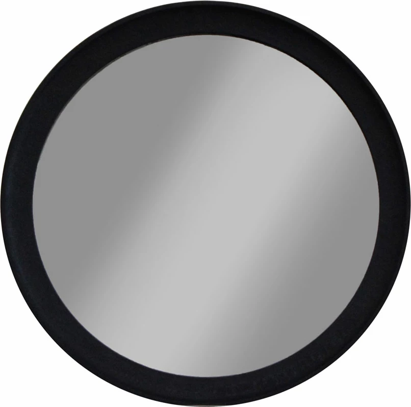 Pasqyrë e rrumbullakët, kornizë alumini, ngjyrë e zezë, 89x3x89cm