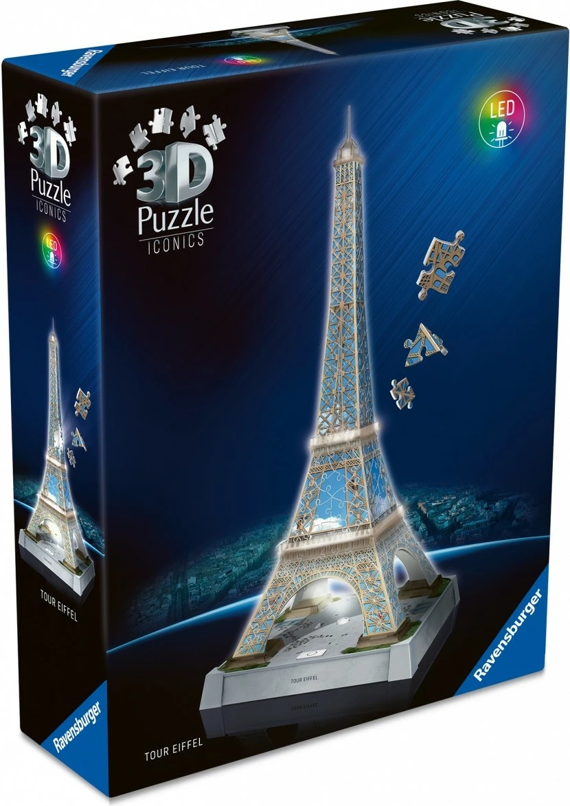 Puzzle 3D Ravensburger Eiffel Tower, 243 pjesë, plastikë