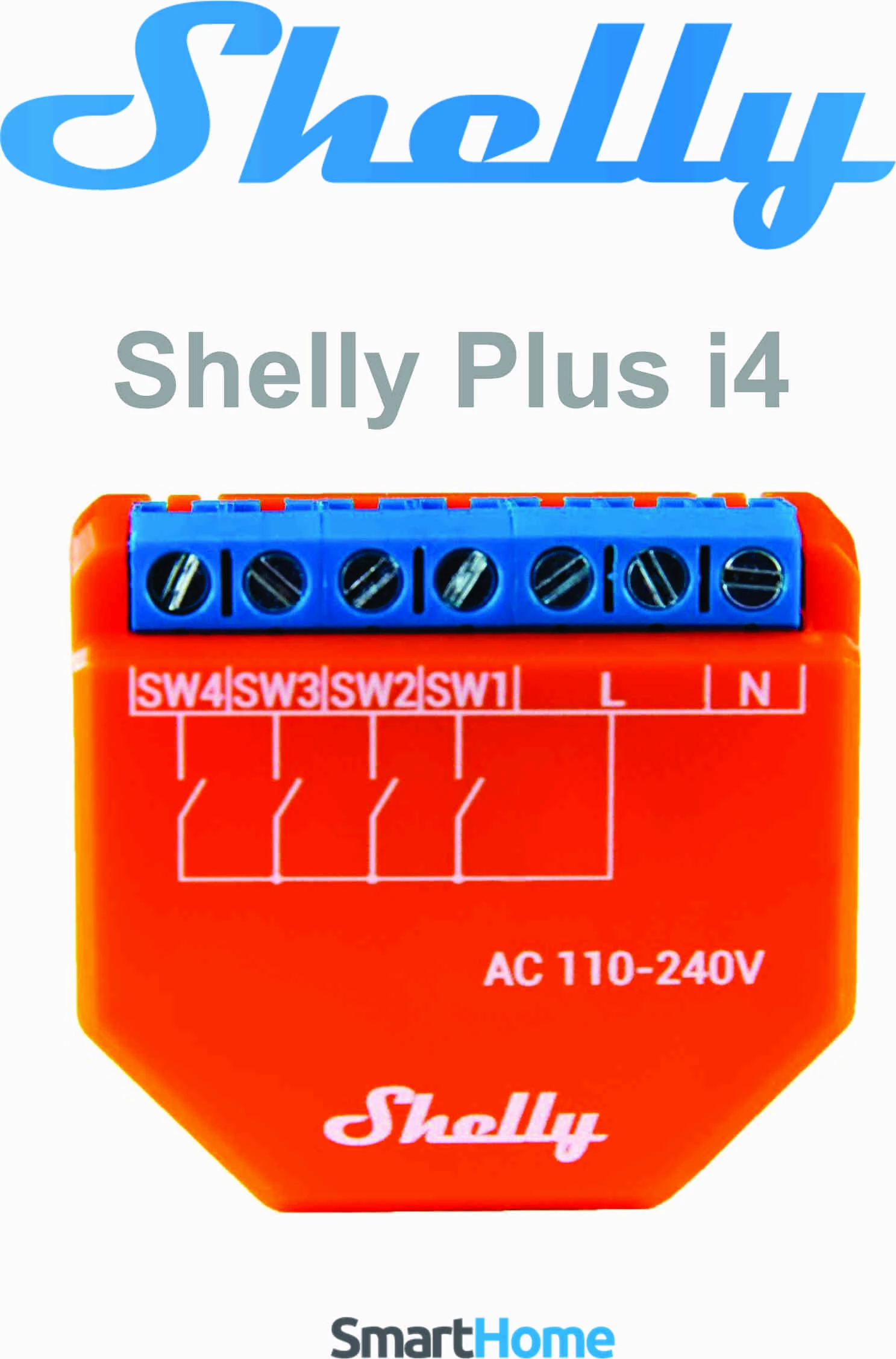 Pajisje e aktivizimit të veprimeve Shelly Plus i4