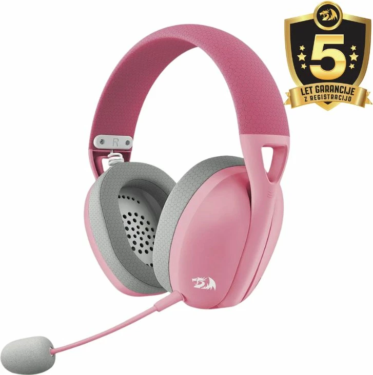Kufje gaming wireless Redragon Ire Pro H848B 7.1 Surround, 2.4GHz/BT/3.5mm, rozë