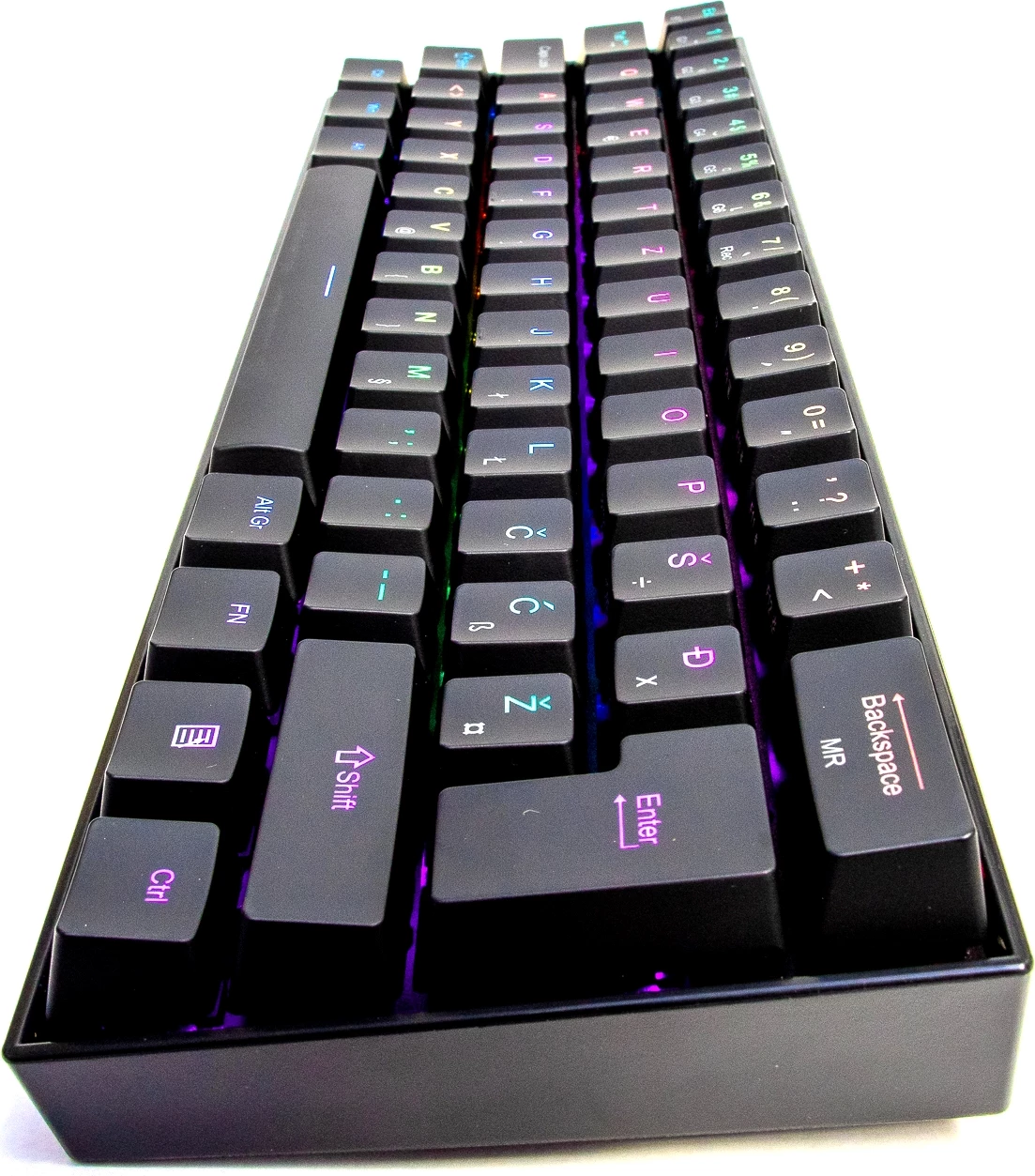 Tastierë mekanike Redragon Draconic K530, 60% 61 taste, RGB, Bluetooth 5.0, Brown switches, SLO/CRO layout, e zezë