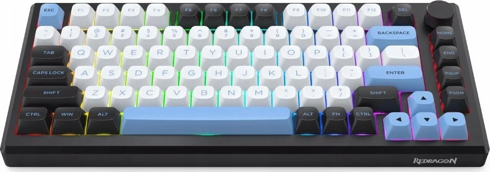 Tastierë mekanike gaming Redragon Uranus Pro 82 Leopard L K732WLB-RGB-PRO 75% tri-mode RGB e zezë