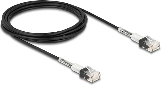 Kabllo rrjeti DeLOCK RJ45 Cat6a UTP Slim 3m, 10Gbps, LSZH, e zezë