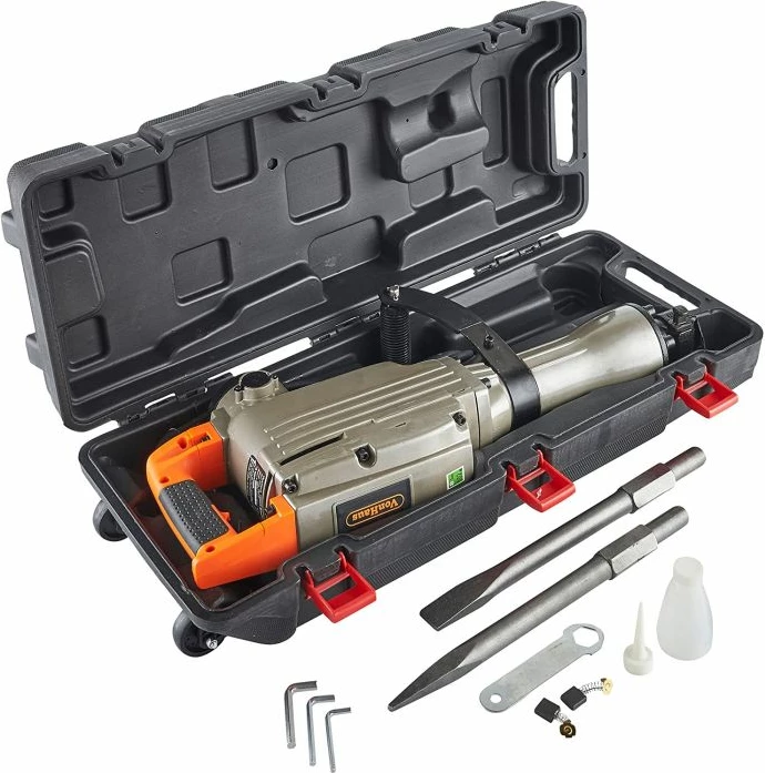 Çekiç prishës VonHaus 3515270 1500W 45J, set me valixhe + 2 daltë, portokalli/zi