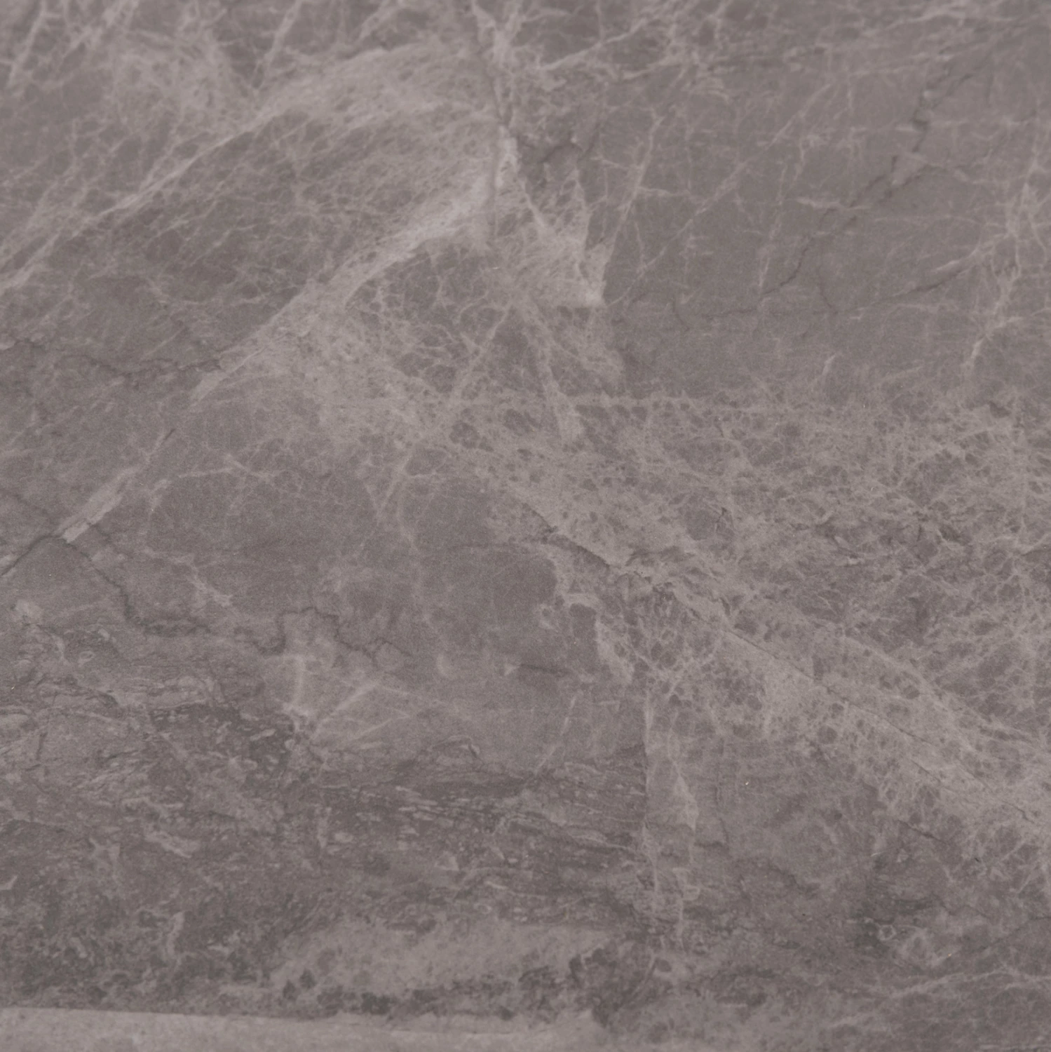 Tavolinë ngrënieje RAVEN, sipërfaqe qeramike ngjyrë mermeri gri, këmbë metalike të zeza, 120x70x73cm