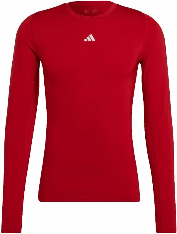 Maicë adidas Techfit Aeroready me mëngë të gjata për meshkuj, e kuqe [Madhësia: S]