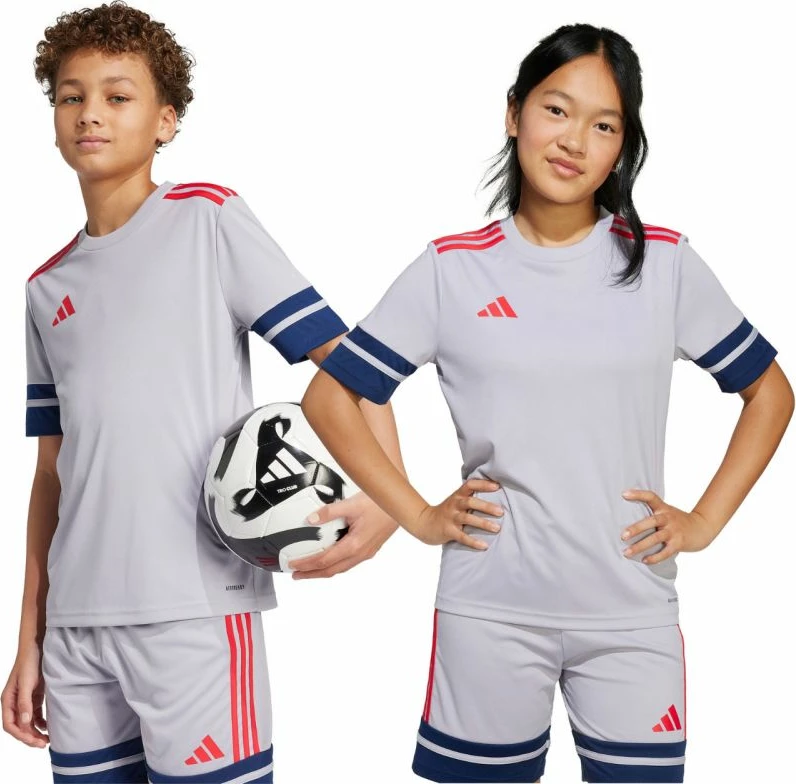 Maicë për fëmijë adidas, gri [Madhësia: 116 cm]