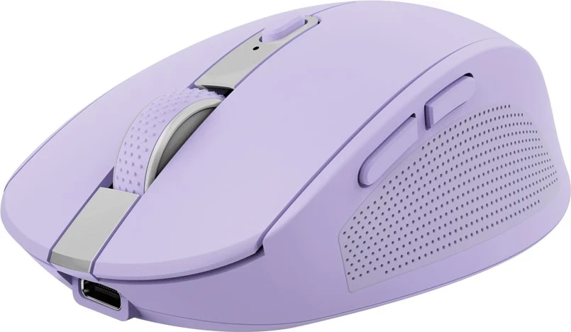 Maus Trust Ozaa, Wireless RF + Bluetooth, 3200 DPI, Lilac