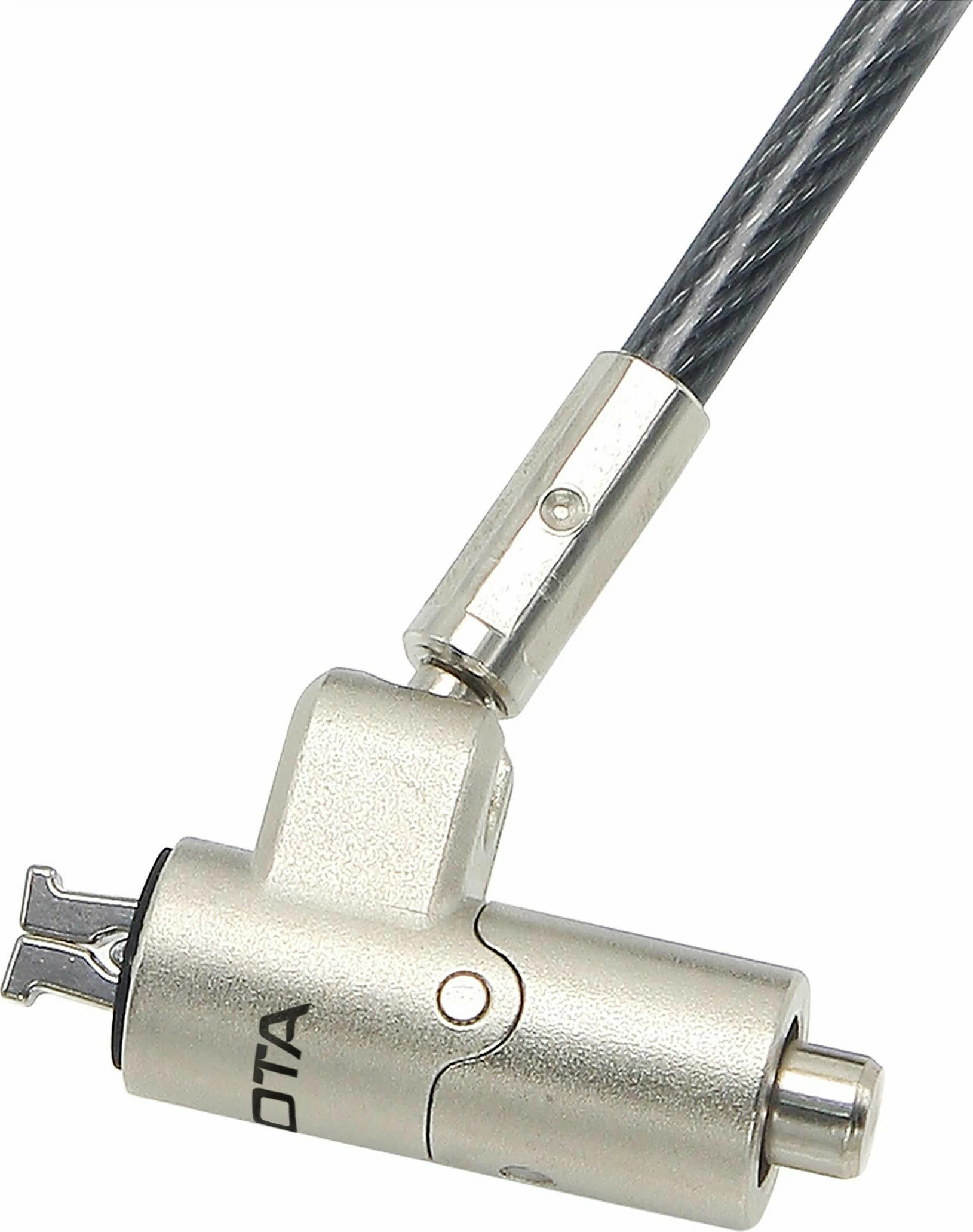 Kabllo sigurie DICOTA Nano Lock Ultra Slim, me çelës, 2.5x6 mm, e zezë