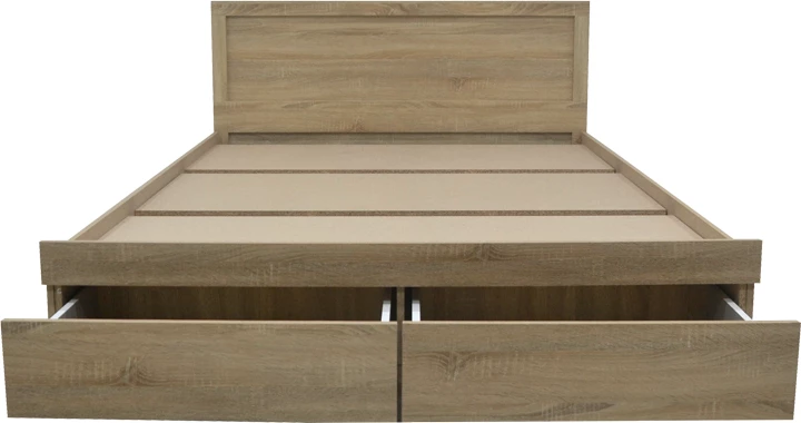 Krevat Olympus me sirtar, ngjyrë lisi e çelët, 150x200cm