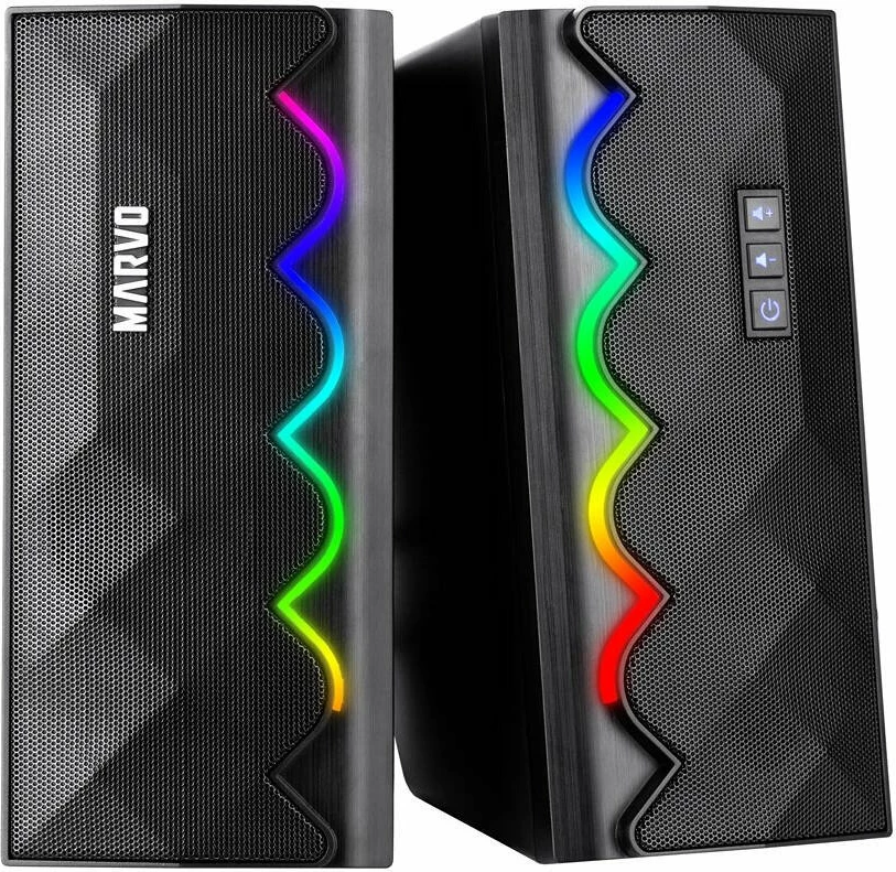 Altoparlantë kompjuteri Marvo SG-269BT 2.0, 6W RMS, Bluetooth, RGB, të zeza