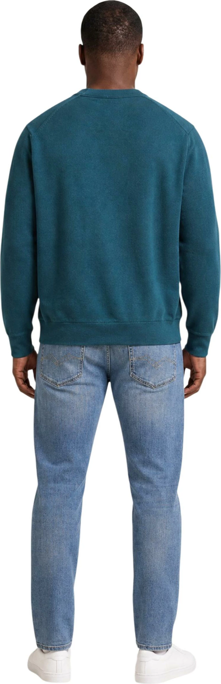 Xhemper për meshkuj Calvin Klein Jeans LS EZ Cotton Crewneck LV04RC309G, jeshile e errët [Madhësia: S]