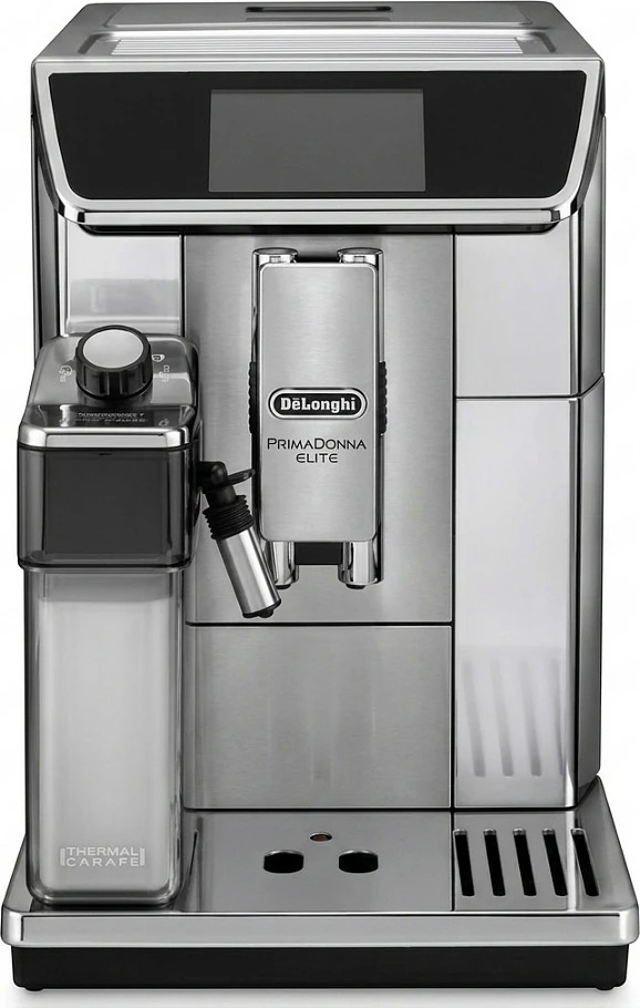 Aparat kafeje espresso DeLonghi PrimaDonna Elite ECAM 656.75.MS, automatik, mulli i integrum, 15 bar, rezervuar 2L, inox/zi