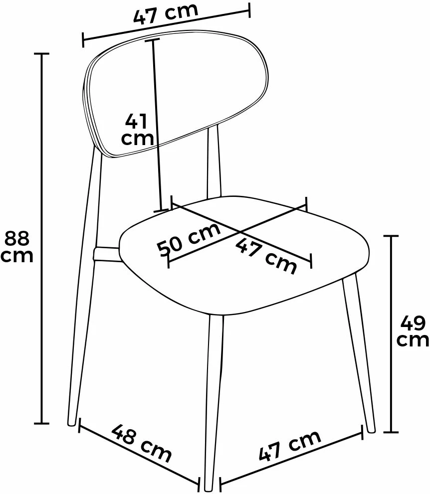 Set karrigash (4 copë), Hanah Home, Vina, ngjyrë gri, krom