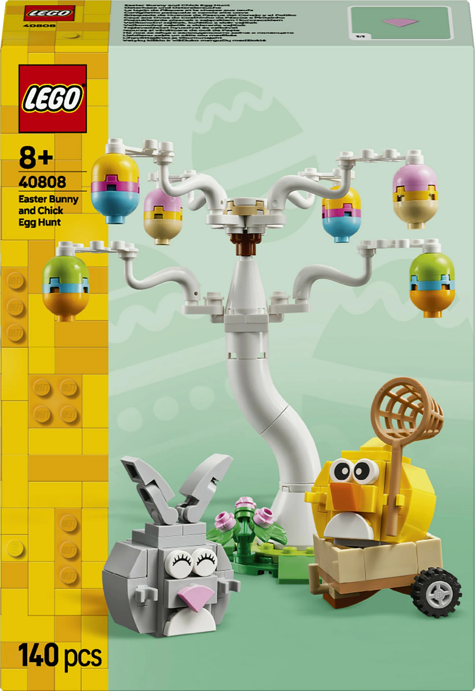 Set ndërtimi LEGO Iconic 40808 Easter Bunny and Chick Egg Hunt, 140 pjesë, 8+, multikolor