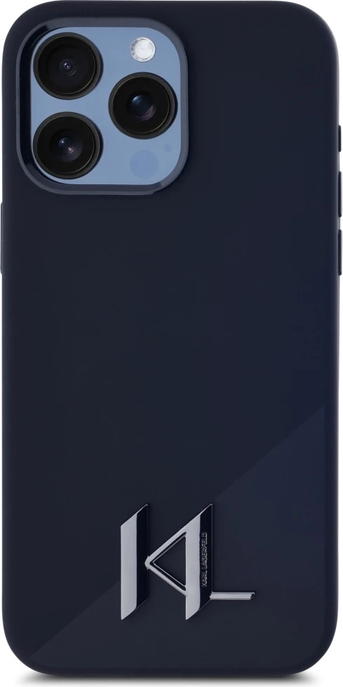 Mbështjellës Karl Lagerfeld Silicone Shadow Metal Initial MagSafe për iPhone 15 Pro Max, Zi