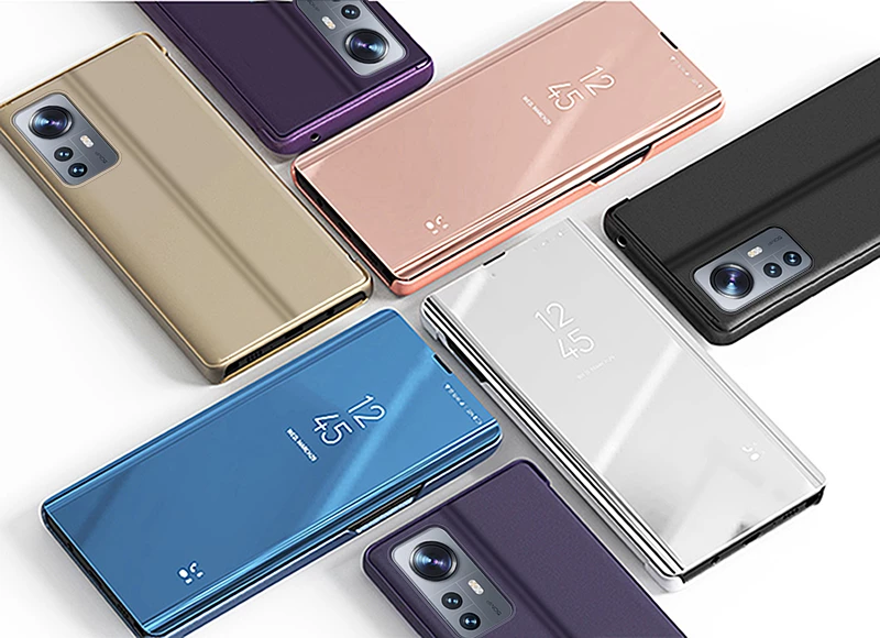 Mbështjellës Hurtel Clear View Case për Xiaomi 12 Lite, me kapak, Blu