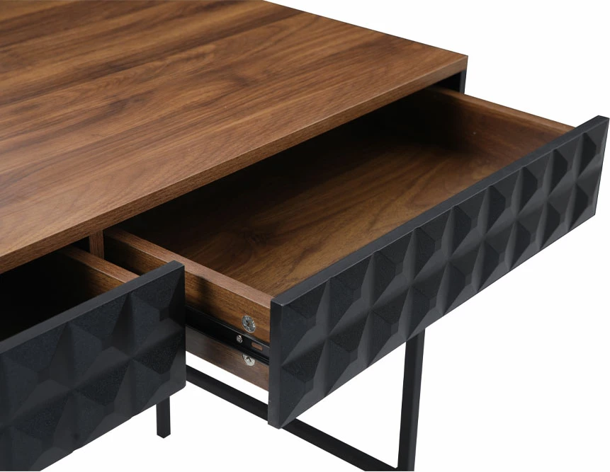 Tavolinë pune ZUMA, ngjyrë arre e zezë, 110.5x54x76cm