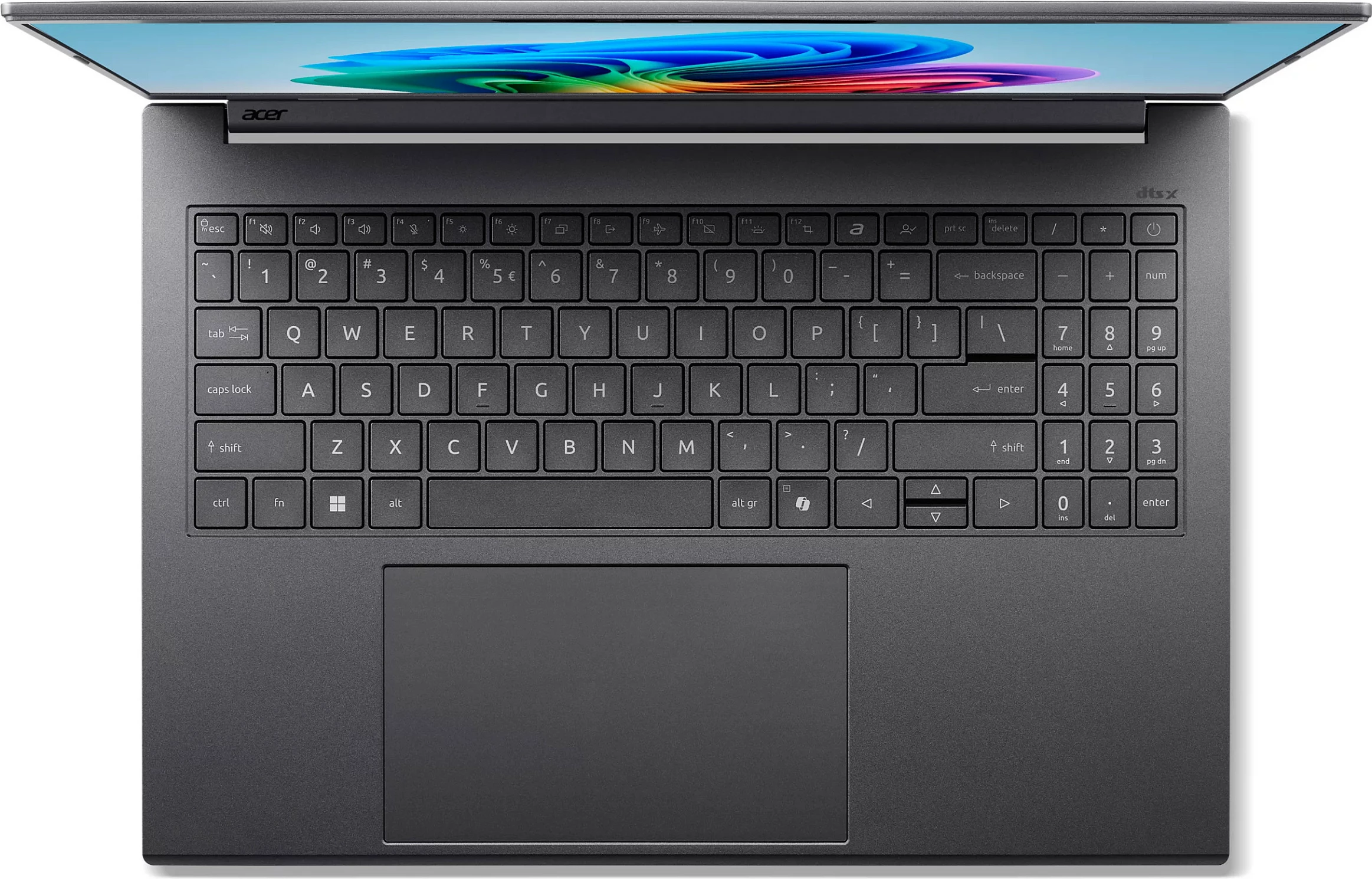 Laptop Acer Aspire 16 AI A16-11M-X04K, Snapdragon X X1-26-100, 16GB RAM, 512GB SSD, Windows 11 Home, gri