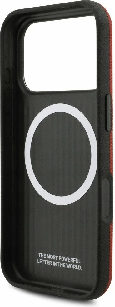 Mbështjellës BMW M FW Metal Logo MagSafe për iPhone 17 Pro, i kuq