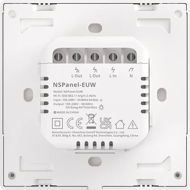Panel inteligjent muri Sonoff NSPanel, Wi-Fi, ekran 3.5", i bardhë