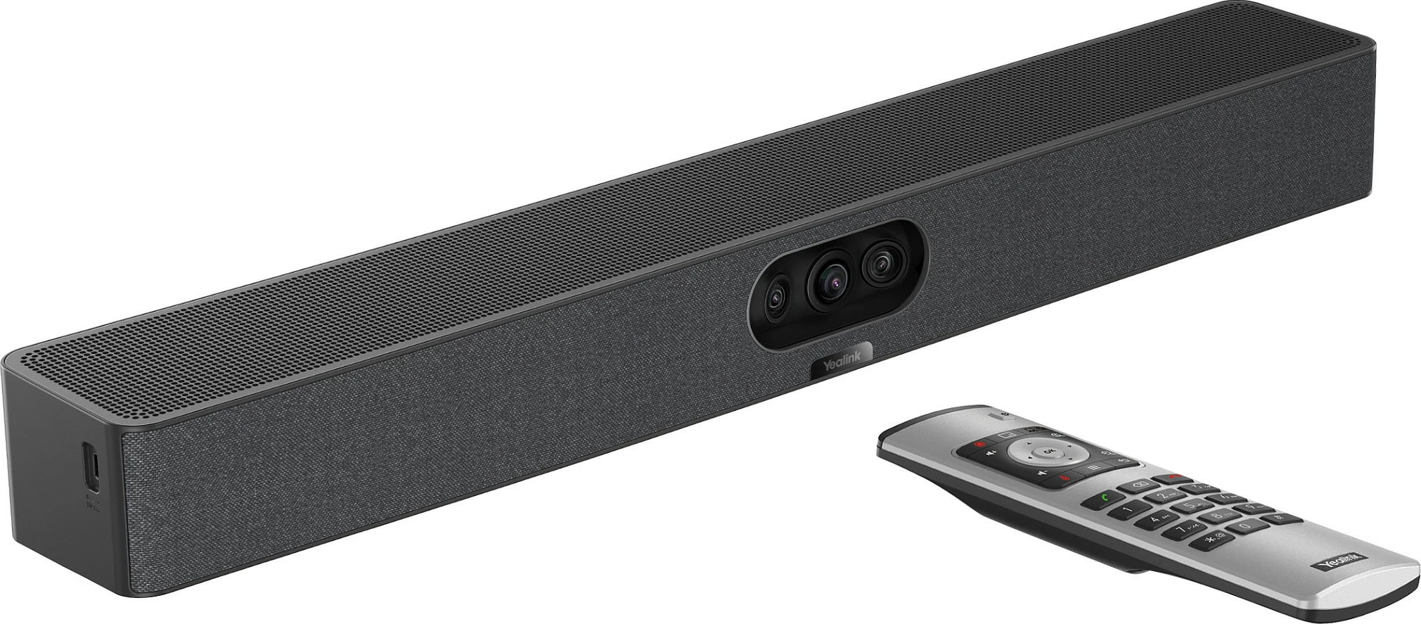 Video bar për konferenca Yealink MeetingBar A25 + telekomandë VCR11, 4K Ultra HD, e zezë