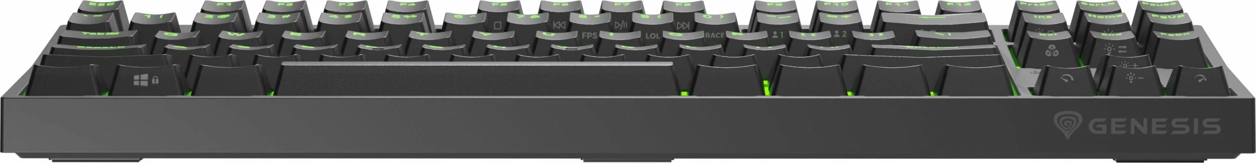 Tastierë mekanike GENESIS Thor 404 TKL NKG-2069, Gateron Yellow Pro, Hot-Swap, RGB, USB me kabllo, US layout, e zezë