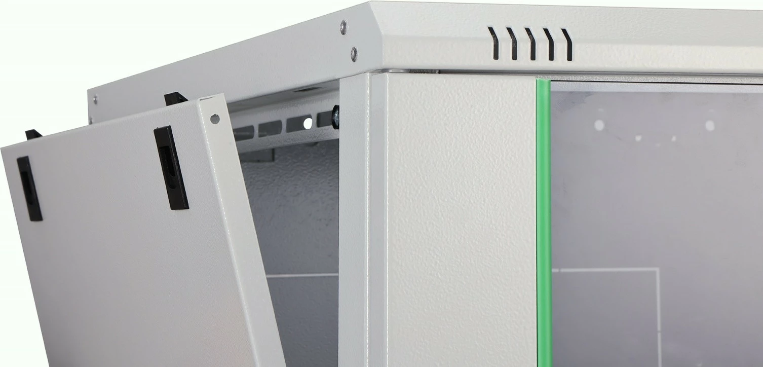 Kabinë rrjeti murale 19", Digitus DN-37102, 7U, 385x600x600 mm, derë xhami, 60 kg, gri, i pamontuar