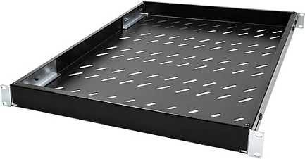 Raft i rregullueshëm 19" për rack LogiLink, thellësi 600mm, i zi