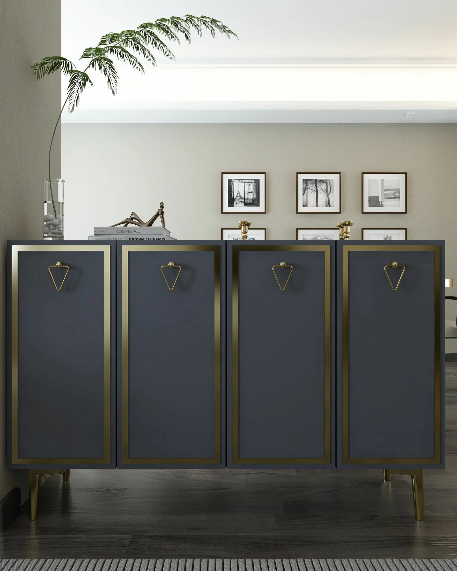 Konsol Skye Decor, anthracite, gold, 8160KM-1