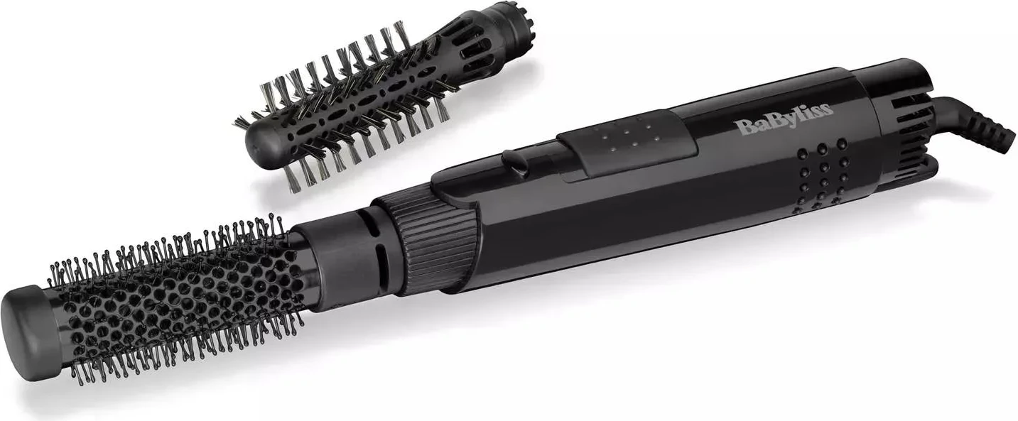 Furçë ajri e ngrohtë 2‑në‑1, BaByliss AS86E, 800 W, 2 koka 38 mm/20 mm, veshje qeramike, kabllo rrotulluese 2 m, e zezë