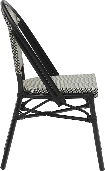 Karrige Paris alumini, tekstilene zi dhe bardh e zi