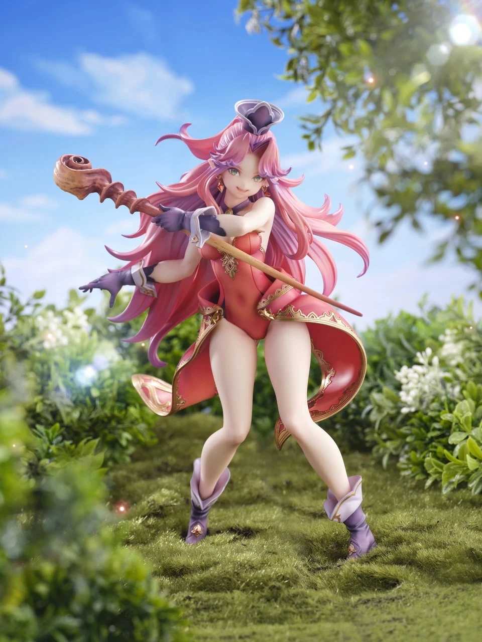 Figurinë koleksionuese Square Enix Trials of Mana Angela, 23.5 cm (28.5 cm me flokë), me bazë ekspozimi