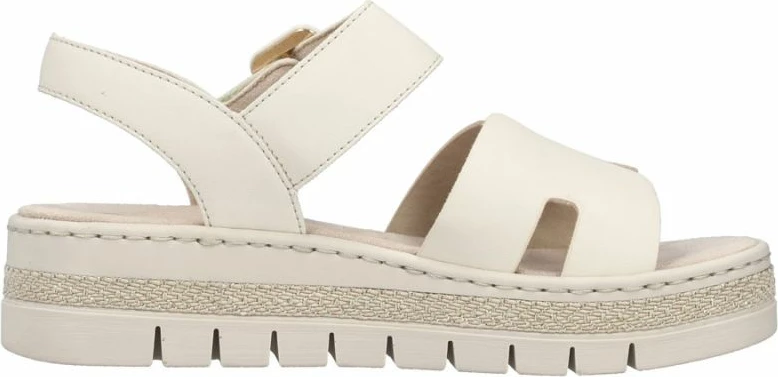 Sandale platforme femra Rieker V4952-60, bezhë