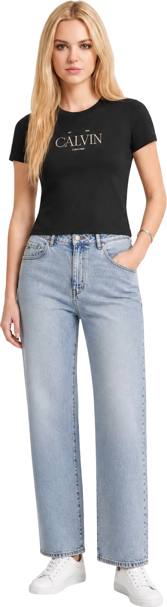 Maicë për femra Calvin Klein Jeans LV047G806G, e zezë [Madhësia: S]