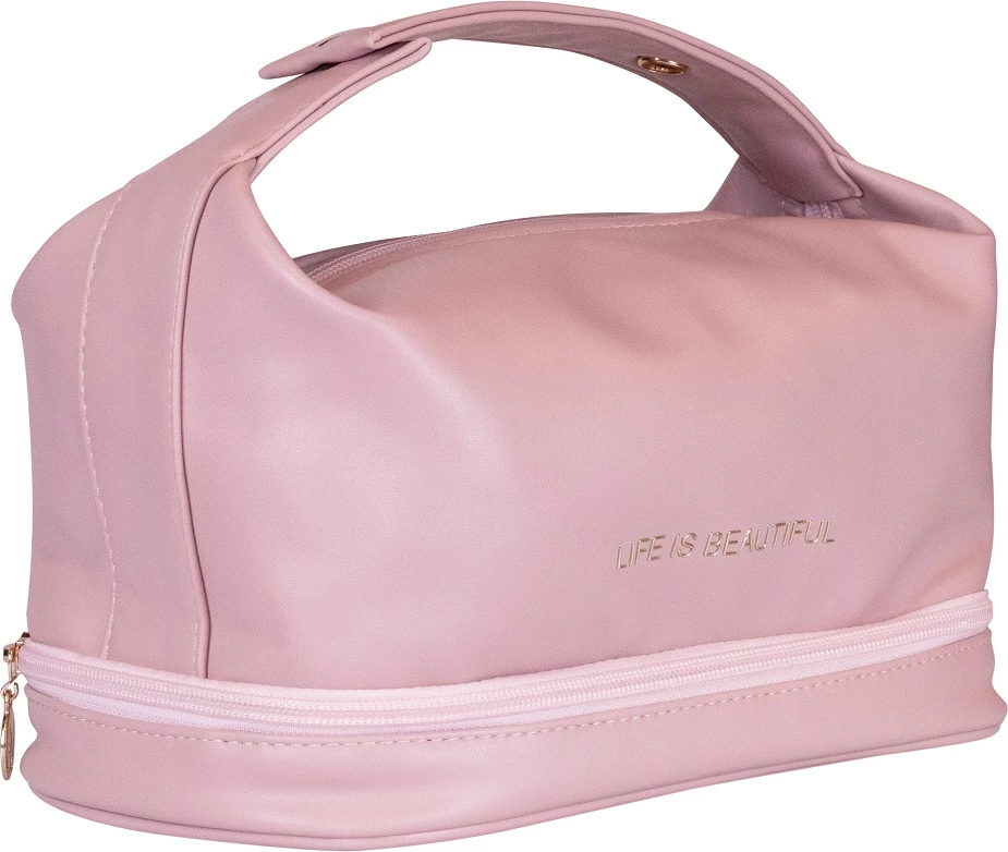 Çantë kozmetike për femra Inter Vion Soft Pink, rozë e lehtë, 1 copë